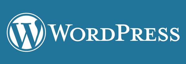 wordpress logo banner blue image