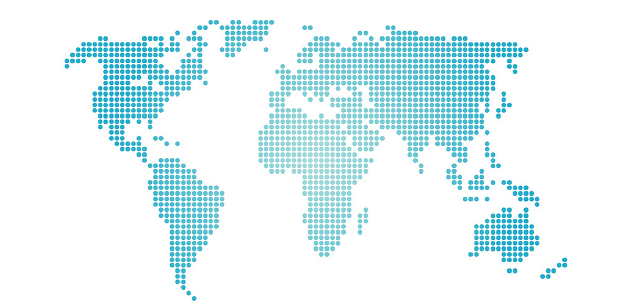 world map dots turquoise amp banner size image