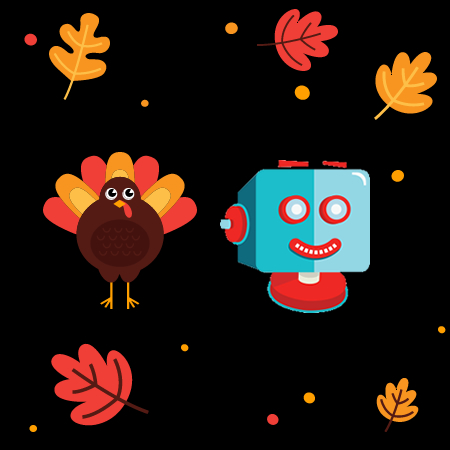ShortPixel thanksgiving offer with turkey and shortpixel robot