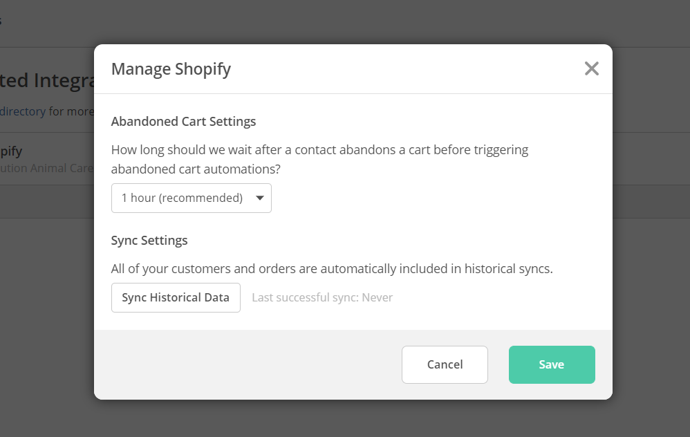 sync shopify data with activecampaign